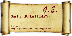 Gerhardt Emilián névjegykártya